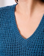 Pull sans manches maille fantaisie imprimé Princesse Nomade