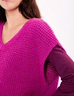 Pull sans manches maille fantaisie imprimé Princesse Nomade