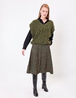 Pull sans manches maille fantaisie imprimé Princesse Nomade