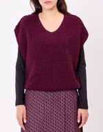 Pull sans manches maille fantaisie imprimé Princesse Nomade