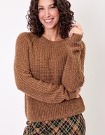 Pull droit maille fantaisie imprimé Princesse Nomade