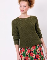 Pull droit maille fantaisie imprimé Princesse Nomade
