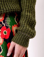 Pull droit maille fantaisie imprimé Princesse Nomade