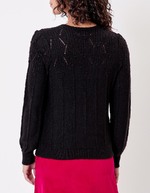 Pull maille fantaisie col rond imprimé Princesse Nomade