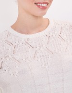 Pull maille fantaisie col rond imprimé Princesse Nomade