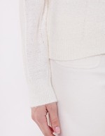 Pull maille fantaisie col rond imprimé Princesse Nomade