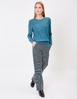 Pull maille fantaisie col rond imprimé Princesse Nomade