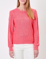 Pull maille fantaisie col rond imprimé Princesse Nomade