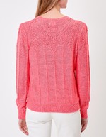 Pull maille fantaisie col rond imprimé Princesse Nomade