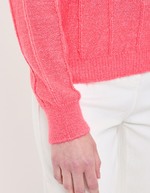 Pull maille fantaisie col rond imprimé Princesse Nomade
