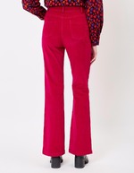 Pantalon flare velours côtelé imprimé Princesse Nomade