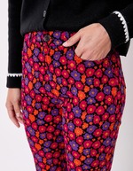 Pantalon flare velours côtelé imprimé Princesse Nomade