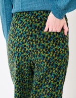 Pantalon large velours côtelé imprimé Princesse Nomade