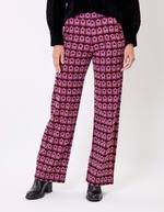 Pantalon ample maille jacquard bio imprimé Princesse Nomade