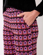 Pantalon ample maille jacquard bio imprimé Princesse Nomade