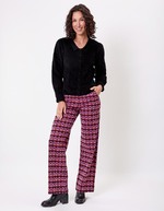 Pantalon ample maille jacquard bio imprimé Princesse Nomade