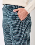 Pantalon droit maille jacquard bio imprimé Princesse Nomade