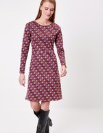 Robe ajustée maille jacquard bio imprimé Princesse Nomade