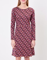 Robe ajustée maille jacquard bio imprimé Princesse Nomade