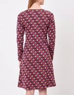 Robe ajustée maille jacquard bio imprimé Princesse Nomade