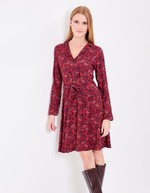 Robe maille fluide ceinturée imprimé Princesse Nomade