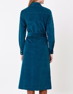 Robe midi chemisier velours stretch imprimé Princesse Nomade