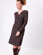 Robe maille fluide esprit portefeuille imprimé Princesse Nomade
