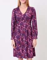 Robe fluide empire col V imprimé Princesse Nomade