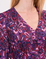 Robe fluide empire col V imprimé Princesse Nomade