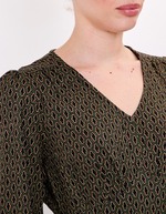 Robe fluide empire col V imprimé Princesse Nomade