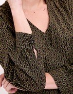 Robe fluide empire col V imprimé Princesse Nomade