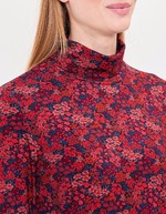 T-shirt maille fluide col roulé imprimé Princesse Nomade