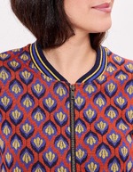 Blouson teddy maille jacquard bio imprimé Princesse Nomade