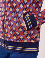 Blouson teddy maille jacquard bio imprimé Princesse Nomade