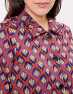 Veste courte maille jacquard bio imprimé Princesse Nomade