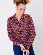 Veste courte maille jacquard bio imprimé Princesse Nomade