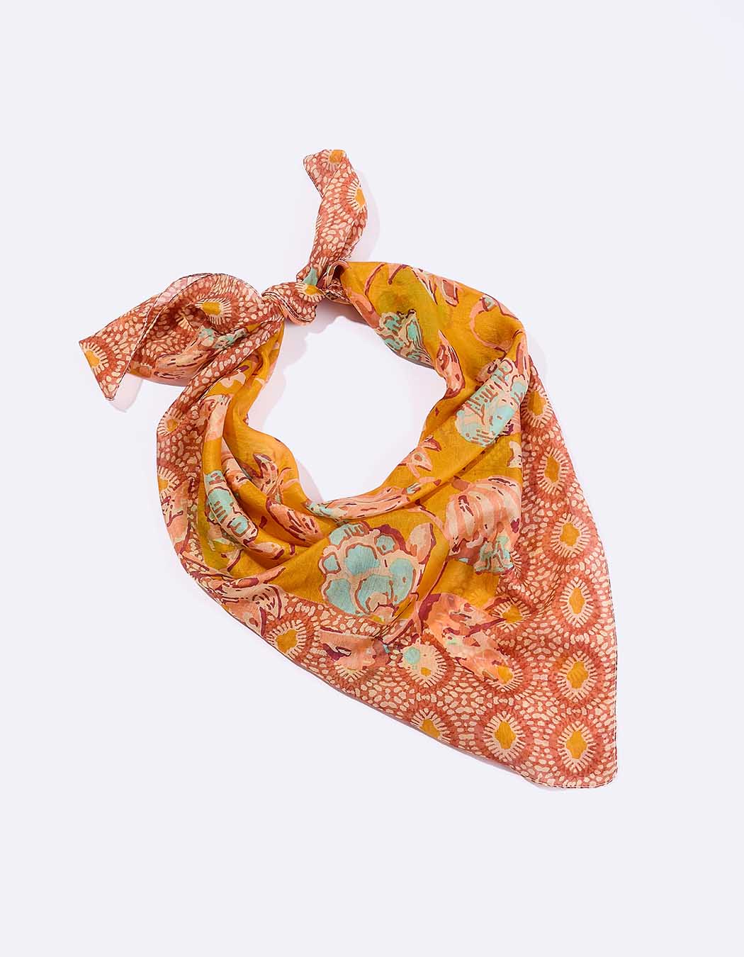 Foulard en soie imprim&eacute; imprim&eacute; La Fianc&eacute;e