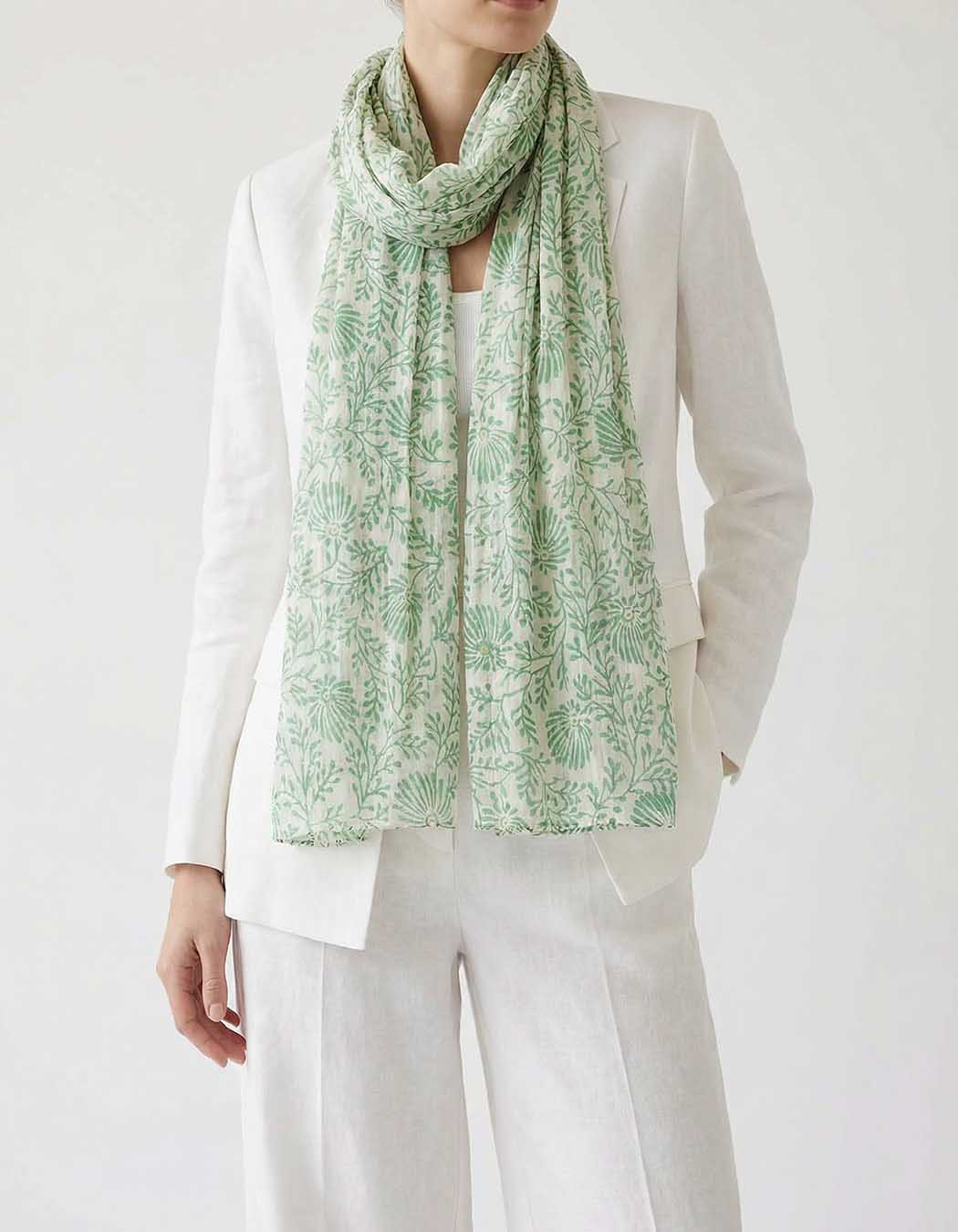 Foulard voile de coton bio imprimé La Fiancée