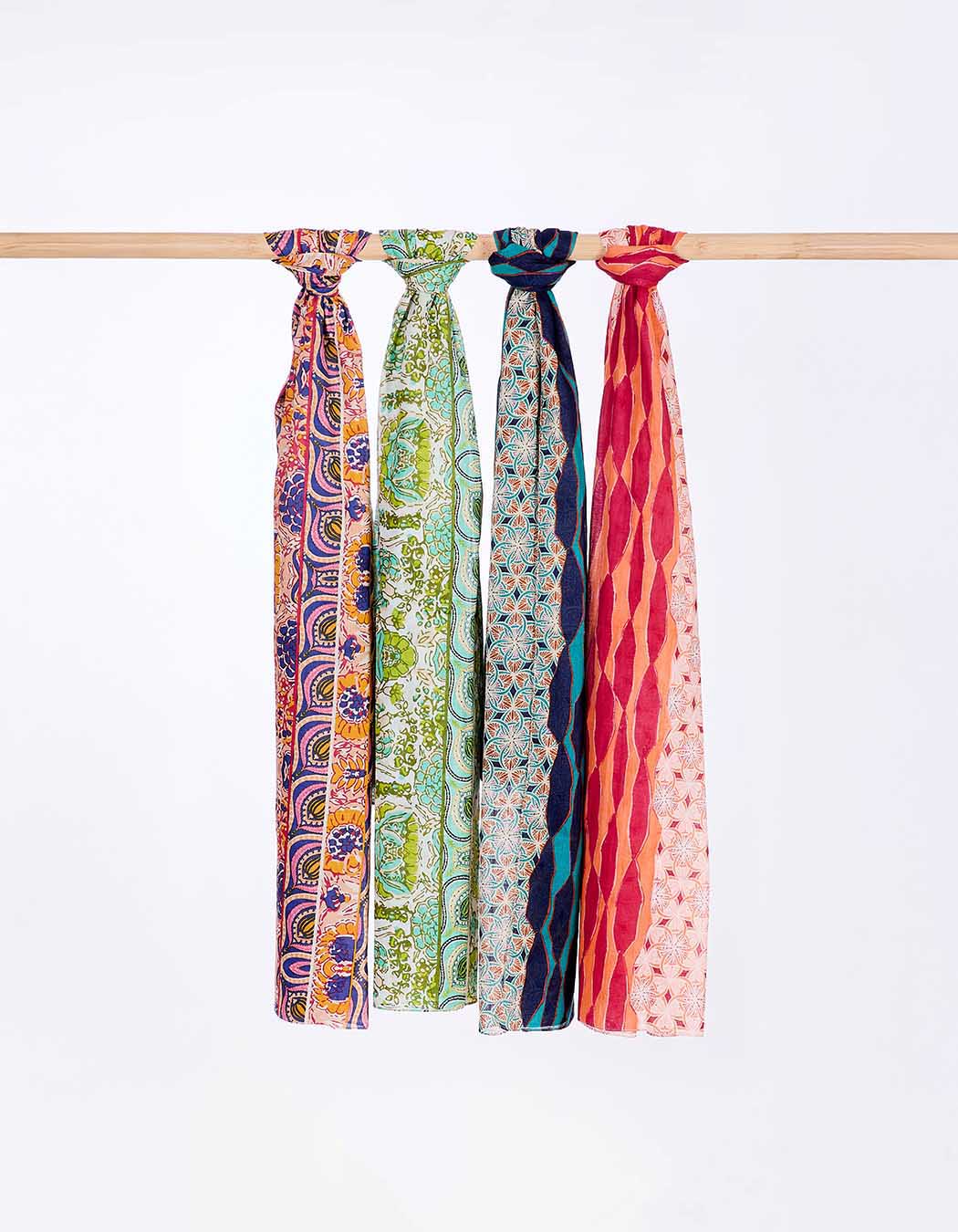 Etole voile de coton bio mix print imprimé La Fiancée