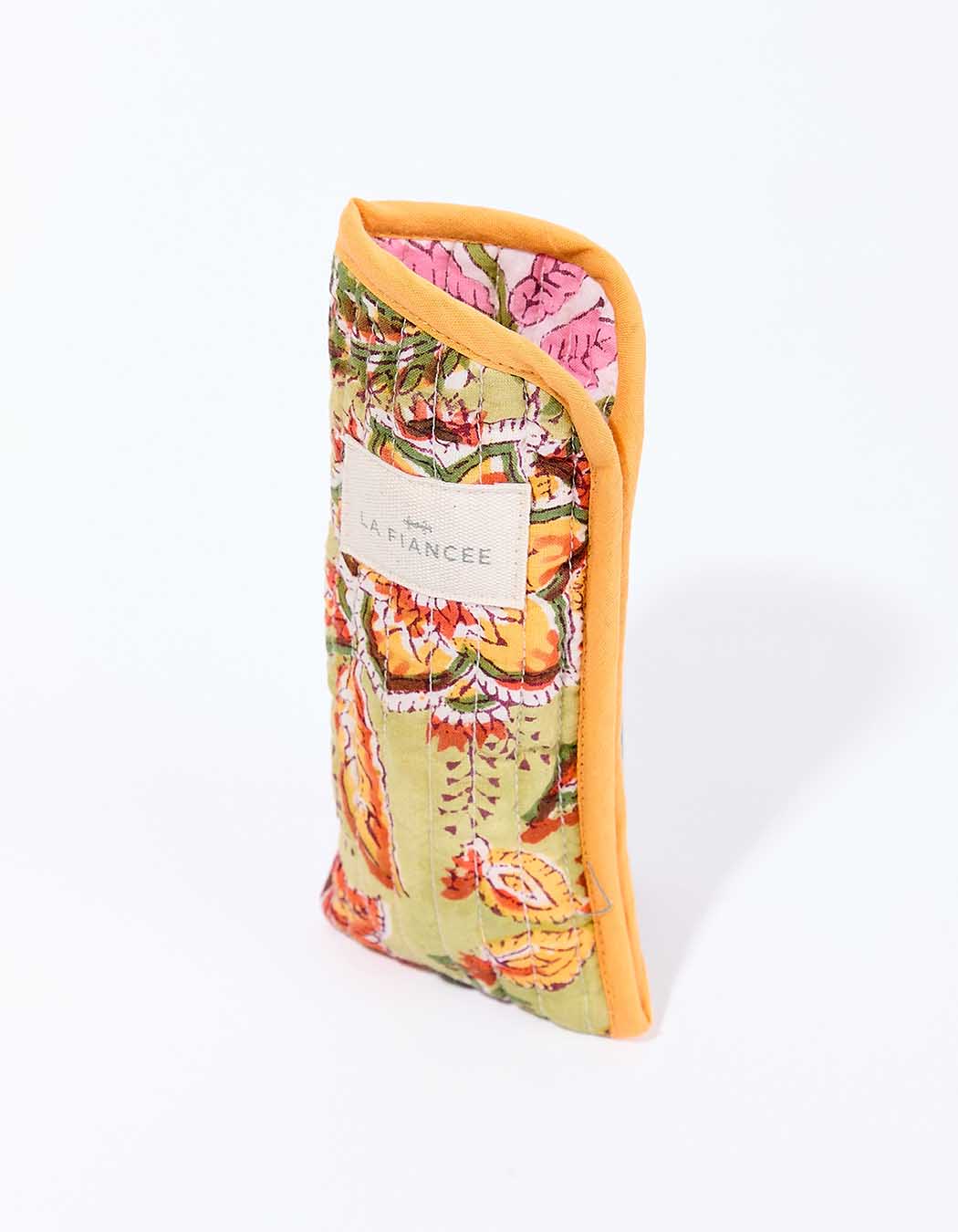 Pochette lunettes matelassée en coton imprimé La Fiancée