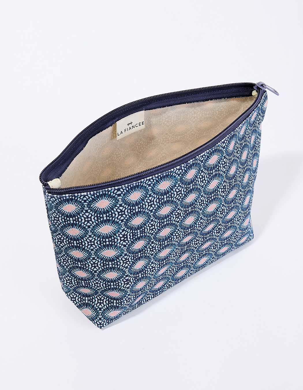 Grande pochette coton zippée imprimé La Fiancée