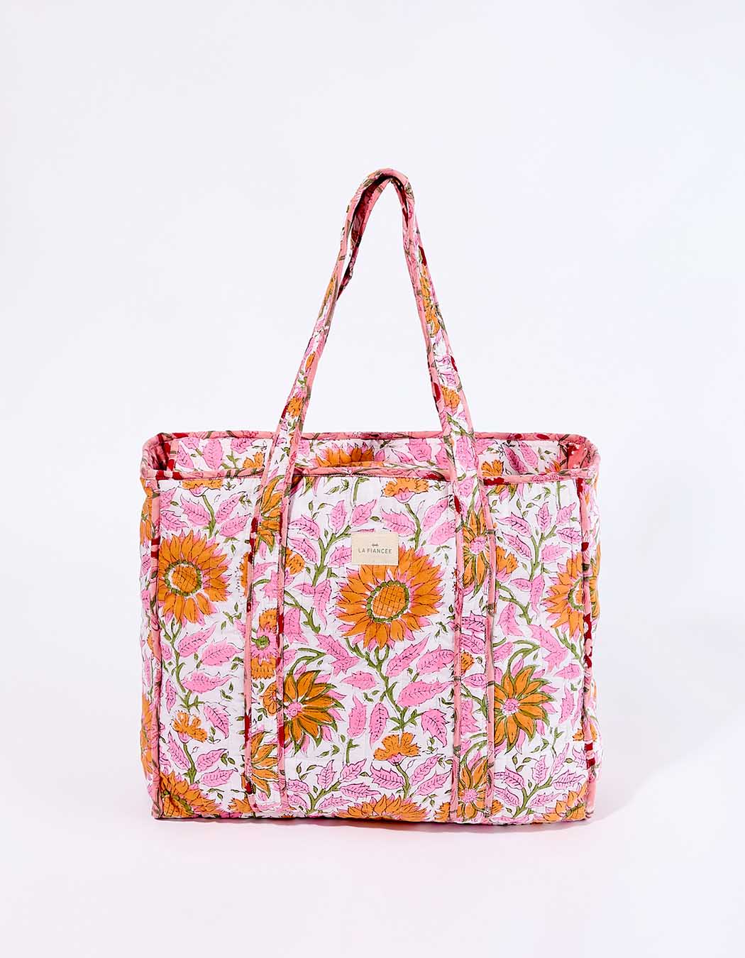 Sac cabas matelassé zippé imprimé La Fiancée