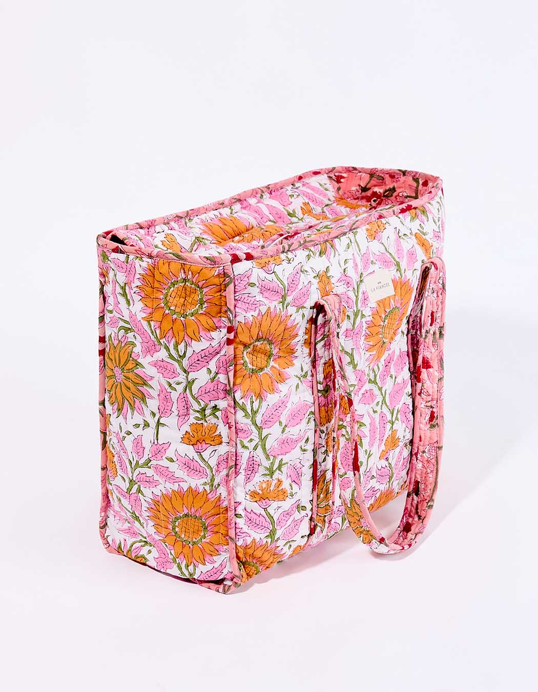 Sac cabas matelassé zippé imprimé La Fiancée