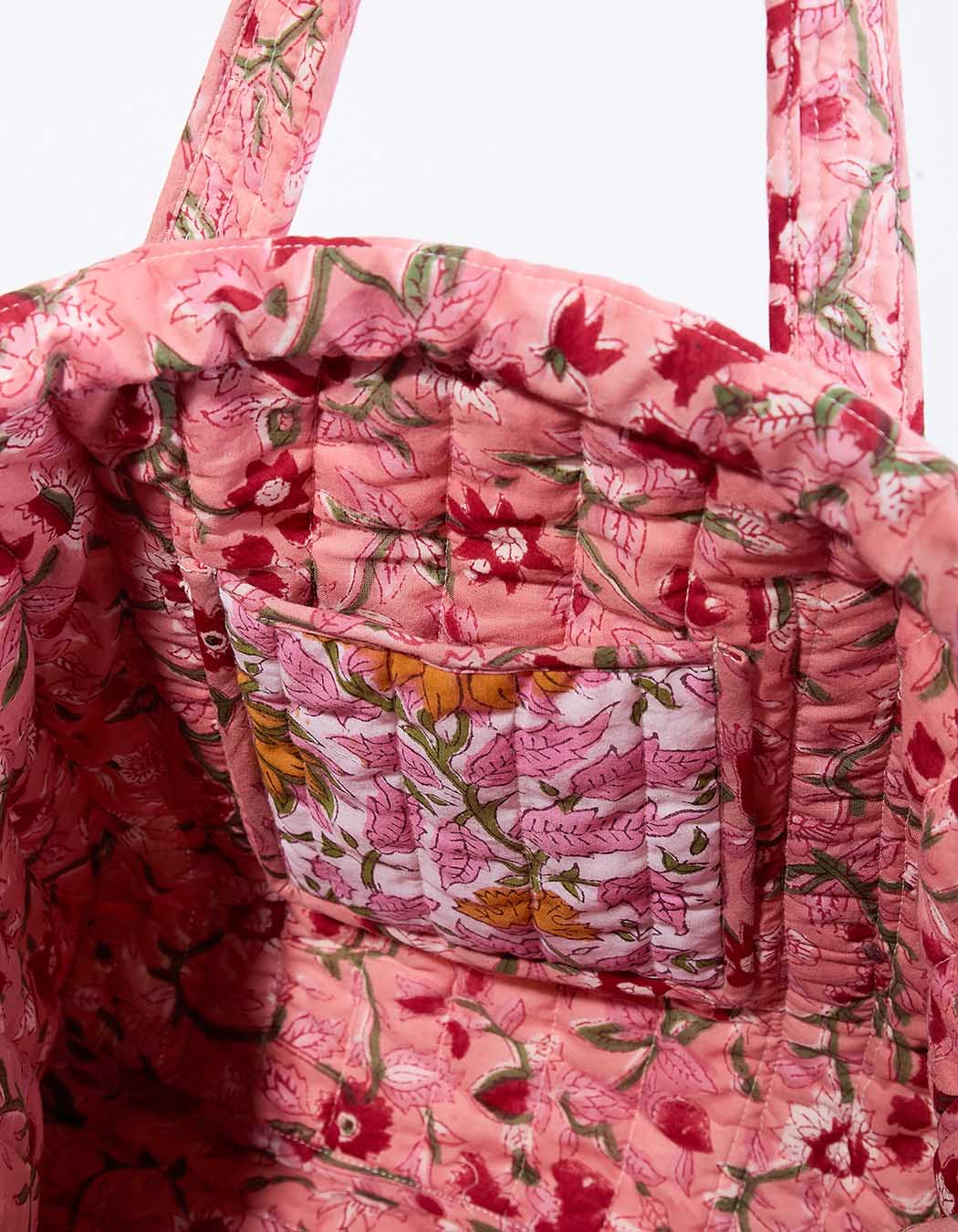 Sac cabas matelassé zippé imprimé La Fiancée