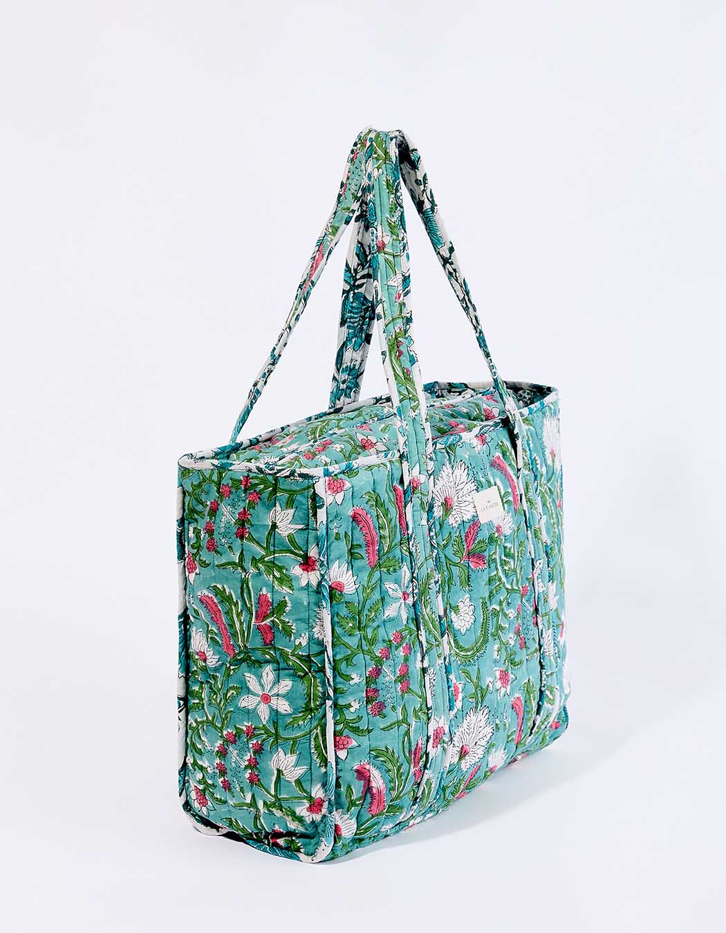 Sac cabas matelassé zippé imprimé La Fiancée