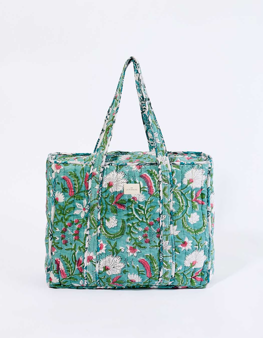 Sac cabas matelassé zippé imprimé La Fiancée