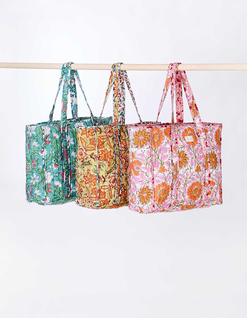 Sac cabas matelassé zippé imprimé La Fiancée