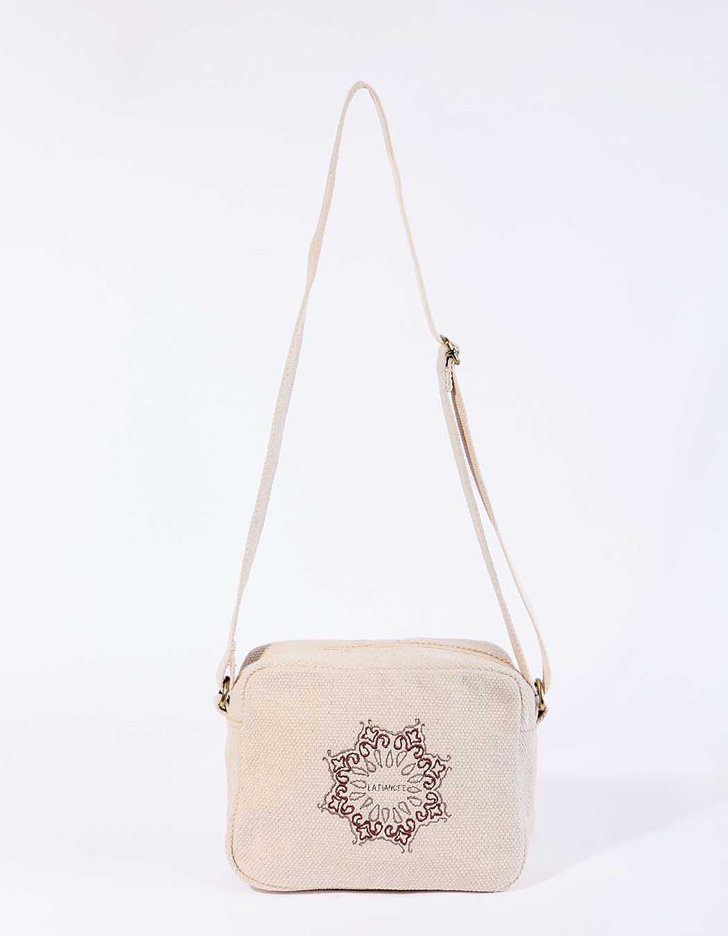 Petit sac rectangulaire en coton imprimé La Fiancée
