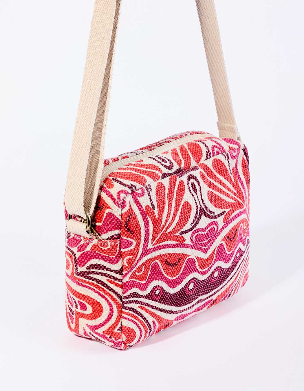 Petit sac rectangulaire en coton imprimé imprimé La Fiancée