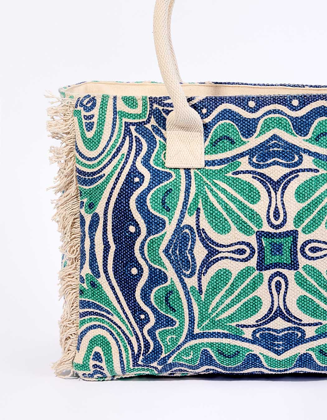 Grand sac cabas imprimé en coton imprimé La Fiancée